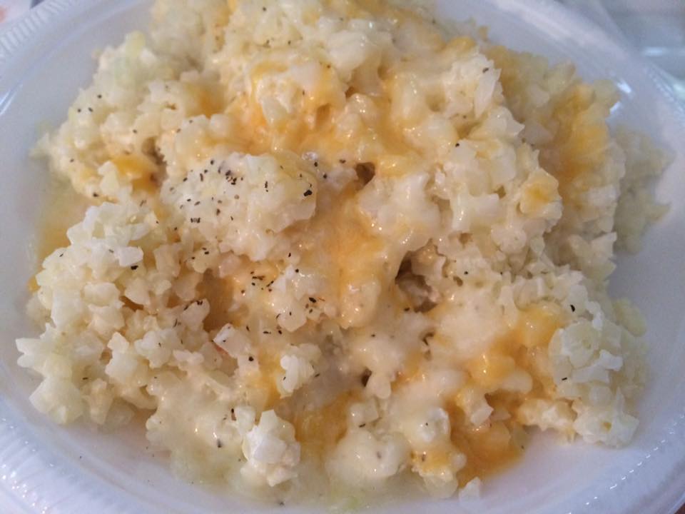 Riced Cauliflower Au Gratin HealthyBodyHealthyHabits